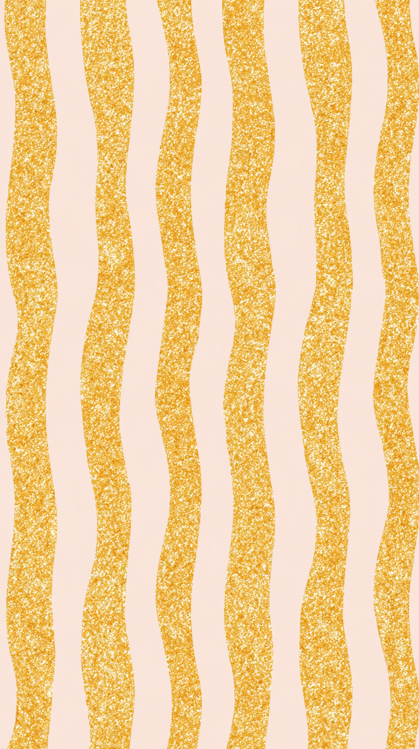 Phone wallpaper 5: Butter Yellow Glitter Stripes Alternating narr