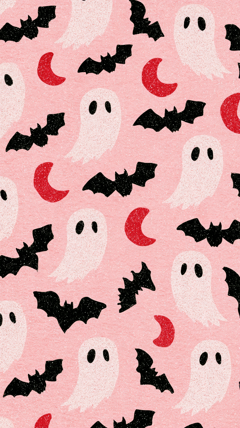 Phone wallpaper 22: Pink Halloween Glitter Mix All-over evenly spa