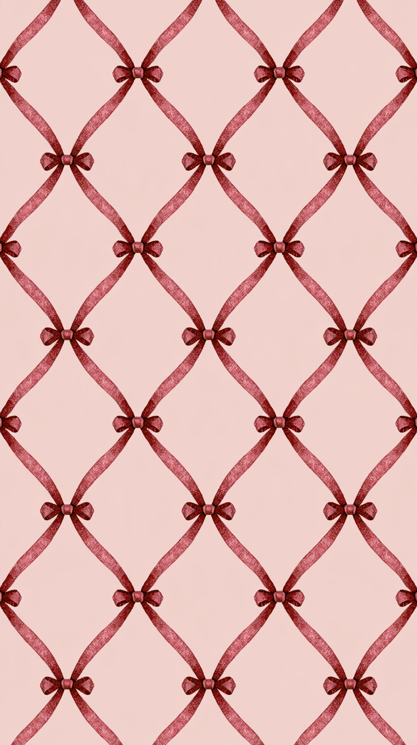 Phone wallpaper 36: Ribbon Trellis Thin burgundy ribbons forming a