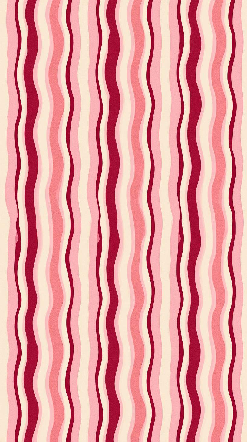 Phone wallpaper 38: Scalloped Pink Stripes Repeating vertical scal