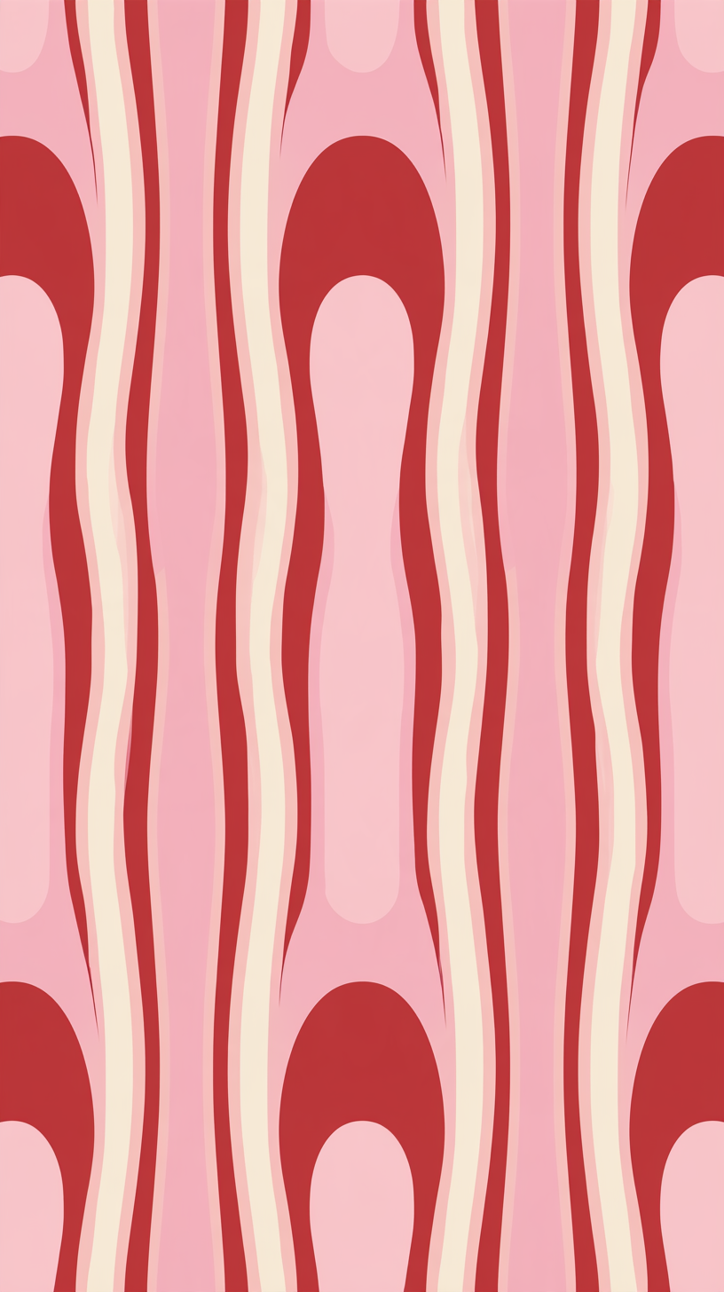 Phone wallpaper 39: Scalloped Pink Stripes Repeating vertical scal