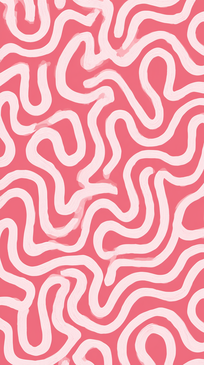 Phone wallpaper 40: Signature Pink Squiggles All-over retro patter